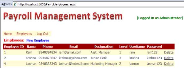 payroll system project